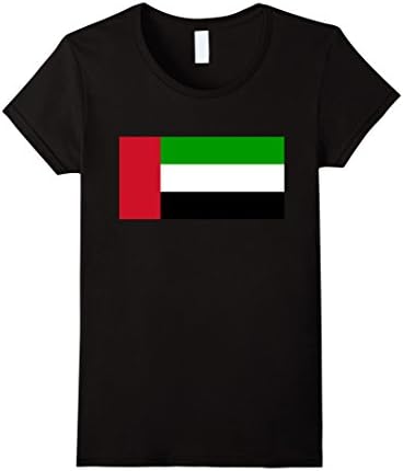 Women's United Arab Emirates Flag T-Shirt Small Black