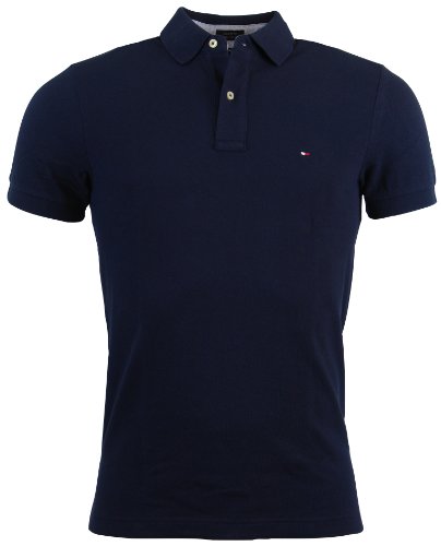 Tommy Hilfiger Mens Custom Fit Solid Color Polo Shirt Desertcart