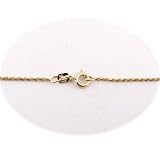 31vJeMCVIWL. SL160  Antique Gold Plated 1mm Rope Diamond Cut Sterling Silver Nickel Free Chain Necklace Italy 14, 16, 18, 20, 22 Inch
