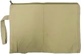 COTTON CANVAS BAG W WHITE ZIP