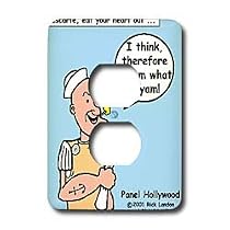 Londons Times Funny Society Cartoons - Popeye The Philosopher - Light Switch Covers - 2 plug outlet cover