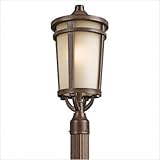 Atwood Outdoor Post Lantern in Brown Stone Bulb Type: Incandescent