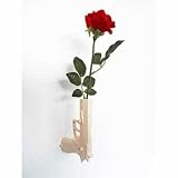 Suck UK 1 Gun Ceramic Wall Vase with White Rose