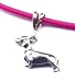 Sporting Goods : 18" Fuschia Dachsund Necklace Sterling Silver Jewelry