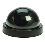 Dummy Security Camera, Dome Shape, 1 Red Flashing Light, RoH