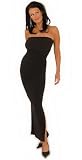 Fancy Formal Sophisticated Fashionable Classic Tube Dress with Side Ruching from Hot Fash Dresses - MERMAID Black
