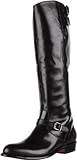 FRYE Women's Dorado Buckle Riding Boot, Black Smooth Polished, 8.5 M US