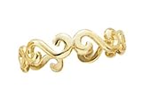 14k Polished Swirls Toe Ring - JewelryWeb