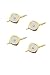 Solid 14k 2-tone Gold with Diamond Center Studs (4)