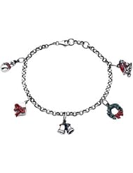 Christmas Charm Bracelet Sterling Silver 650095