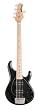 Ernie Ball Music Man Stingray 5 String Bass, Black, Double Humbucker, Maple Board