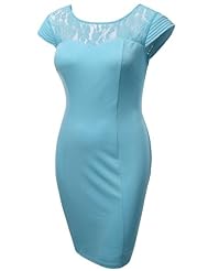 Plus Size Strapless Polyester/Rayon/Spandex Cap Sleeves Short Sleeves Sleeveless Short Peplum Cutout Fitted  Lace  Dress With a Bow(s) and a Ribbon 