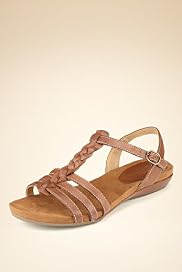 Footglove™ Original Leather Wide Fit Plait Gladiator Sandals