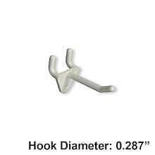 Azar 800072-WHT 2-Inch Plastic Hook, 50-Pack