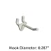 Azar 800072-WHT 2-Inch Plastic Hook, 50-Pack
