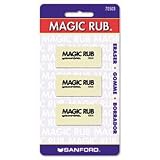 SANFORD MAGIC RUB Art Eraser, Three Per Pack