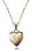 Children's 14k Gold Filled Heart Locket Pendant with Engraved Cross, 13