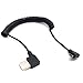 Coiled Micro USB Cable - Aggice 1.5 Meter 90 Degree Micro USB to USB Spring Cable Support for Samsung,HTC, Millet, HUAWEI, Sony etc (2.1A Left angle Micro usb)