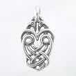 Celtic Love Bird Love Knot Charm or Small Pendant in Sterling Silver, #8648