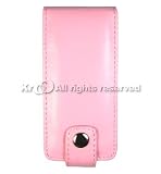 Pink Leather Flip Vertical Kickstand Wallet Button Case Cover Pouch For Brand Microsoft Zune 2nd Genderation II 2 Gen 4gb 8gb / 4g 8g / 4 8 gb g with Clip