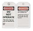 Industrial Grade 2RMX3 Lockout Tag, Do Not Operate, Pk 25