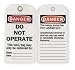 Industrial Grade 2RMX3 Lockout Tag, Do Not Operate, Pk 25