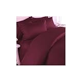 300TC Egyptian Cotton KING/CALIFORNIA KING BURGUNDY SOLID DUVET COVER SET BY MARRIKAS