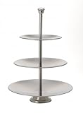 Produkt-Bild: 3-st&ouml;ckige Edelstahl Etagere - H&ouml;he 36,5 cm - Servierplatte - Servierteller