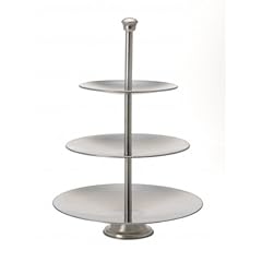 3-st�ckige Edelstahl Etagere - H�he 36,5 cm - Servierplatte - Servierteller