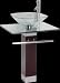 Glass Sinks Glass/Stainless, Bohemia Glass Pedestal Sink Pedestal Clear