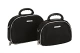 Rockland Luggage Luca Vergani 2 Piece Cosmetic Set, Black, One Size