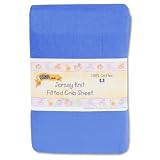 Kids Line Jersey Knit Fitted Crib Sheet - Serendipity Blue