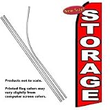 Storage ( Red / White ) Feather Banner Flag Kit ( Flag & Pole ) - B0035DBNGO