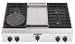 KitchenAid Architect Series: KGCP463KSS 36'' Sealed Burner Commercial-Style Gas Cooktop with Simmer Plate & Grille/Griddle: 4 Burners w/ Griddle