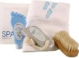 Foot Care Essentials Gift Set: Towel, pumice, brush, foot lotion Fancy Footwork!