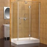 QUAD Rectangular corner shower enclosure with hinged door 30 7/8 x 44 7/8 - 3/8