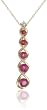 10k Yellow Gold Ruby and Diamond-Accent Pendant