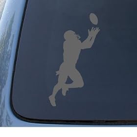 FOOTBALL 2 - Car, Truck, Notebook, Vinyl Decal Sticker #1264 | Vinyl Color: Silver