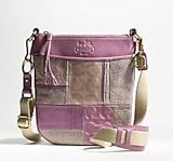 NEW AUTHENTIC COACH ALI PATCHWORK MESSENGER SWING PACK 42683 (Pink, Lilac)