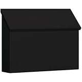 Salsbury Industries 4610BLK Traditional Mailbox, Standard, Horizontal Style, Black