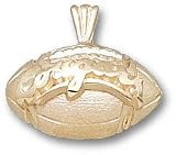Washington State Cougars Solid 10K Gold ''COUGARS'' Football Pendant