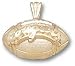 Washington State Cougars Solid 10K Gold ''COUGARS'' Football Pendant