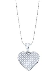 1.00ctw Princess Diamond Heart Pendant