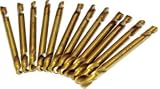 Tomahawk Abrasives DET18 - 12 Pk. Titanium Coated 135 Split Point End Drill Bits-1/8 - Tomahawk Abrasives - DET18