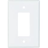 Cooper Wiring Devices 2751W-BOX Oversize 1-Gang Decorator GFCI Wallplate, Thermoset, White Color