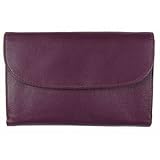 Lichfield Leather Ladies Purse Note Case, Purple