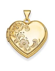 Genuine IceCarats Designer Jewelry Gift 14K Floral Heart Locket