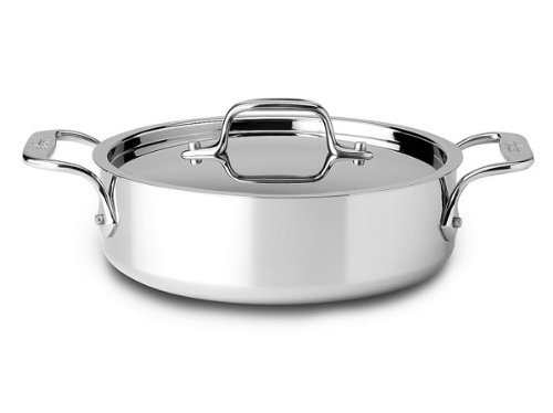 All-Clad 8701004495 Stainless Steel Saute Pan with Loop and Lid, 2-Quart, S