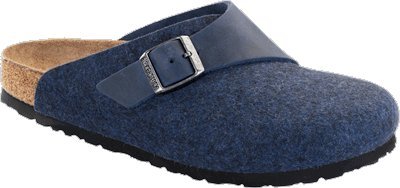 Birkenstock Clogs ''Basel'' from Leather/Wool in Blau/Blau 38.0 EU R