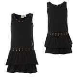 Roxy Girls 7-16 Roxy Girl - Flapjack Knit Dress With Rhinestone Detailing,Black,M (10)